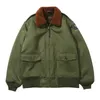 Giacche da uomo Inverno Uomo Vintage Bomber Giacca Verde militare Caldo collo di pelliccia in pile Addensare Outdoor Casual Tasche con cerniera allentate Cappotti di cotone maschile 231129