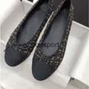 Designer Paris Dress Shoes Loafers Brand Back Ballet Flats Channellies Shoes Women Spring Quilted äkta läderslip på ballerina lägenheter för kvinnor lyxiga runda