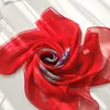 Scarves Fashion Rose Flower Georgette Chiffon Scarf Women Printing Long Thin Soft Wrap Shawl Beach Kerchief Female Foulard