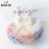 Dancewear 2023 Tutu Jurk Voor Meisjes Baby Baljurk Party Vestido Casual Verstoorde Kant Prinses Meisje Verjaardag 231129