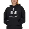 Nya Isabels Marant Women Designer Hooded Sweatshirt Classic Hot Stamping Letter Mönster Bomull Löst sport Pullover Långärmad loopad hoodie tröja toppar