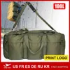 Outdoor Bags Outdoor Travel Luggage Bag 100L Super Large Handbag Men Tactical Military Backpack Camping Storage Bag Camo Army Green Pack Q231130