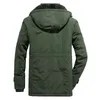 Men s Down Parkas Big Size Multi Pocket Winter Jacket Fleece Linning Outdoor Parka Coat Hooded Windbreaker Militär tjock varm ytterkläder 231129