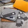 Neo Petit Damier Scarf Beanie Hat Glove Set Women Män unisex designer halsdukar hattar handskar vinter utomhus varma stickade kashmir mössor hattar