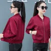 Kurtki damskie wiosna jesień kobiety Koreański krótki mundur baseballowy płaszcz damskie wierzchołek wiatrówki żeńska swobodna odzież wierzchnia żeńska b123