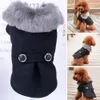 Ropa para perros Ropa para perros de invierno Mascota Gato Cuello de piel Chaqueta Abrigo Suéter Cálido Acolchado Ropa para cachorros para perros pequeños y medianos Mascotas 231129