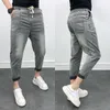 Mäns jeans 2023 Spring Leisure Black Blue Cargo Men Streetwear Denim Jogger Pants Baggy Harem Jean Trousers Plus Size 28-36