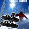 Trenó Mini Geração Patins de Esqui Ajustável Sapatos de Esqui de Neve Skiboard Snowblades Fixações Ajustáveis Sapatos de Esqui Portátil Placa de Neve 231124