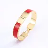 bangle stainless steel gold buckle bracelet fashion jewelry men and women bracelets 17cm 19cm Y36r#
