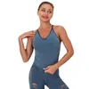 Active Pants Yoga Seamless Washed Sport Tight Top Women # 39; s Slim Fit Striped Sexy Fitness Vest Reggiseno alto elastico