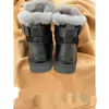 UG dames bottes de neige véritable peau de mouton chaussures de fourrure chaude homme et femme bottes courtes d'hiver Super Mini hommes femmes