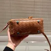 Jodie Shoulder Bag Fashion Designer Bowling Bag Women's Woven High Quality Leather Shoulder Bag Classic Knitted Leather Pillow Bag