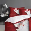 Set di biancheria da letto Set copripiumino con lettere di Babbo Natale a tema natalizio Set copripiumino caldo e confortevole 2/3 / 4 pezzi Set copripiumino lenzuolo 231129