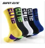 Chaussettes de basket tube pour hommes lettres boucles intermittentes épaississement chaussettes de sport antidérapantes chaussettes de marée