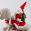 Cão vestuário animal de estimação traje de natal cosplay papai noel bonito grande cão roupas engraçado pet gatos mudança de roupas 231124
