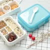 Dinnerware Sets 800ml Box With Lid Leak-Proof -Safe Anti-collision Bento Compartments PP Picnic Fruit Lunch Container For Offi