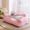 Katzenbetten Möbel Bett Sofa Winter Warmes Haustier Schlafkissen Abnehmbarer Plüsch Kätzchen Hundehütte Rutschfeste Matten Welpenhaus Korbzubehör Gatosvaiduryd