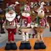 Decorative Objects Figurines Christmas Santa SnowmanReindeer Decoration Leg Table Mantel 231130