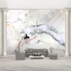 Papel tapiz 3d para decoración del hogar, Mural de decoración de pared de fondo de TV con paisaje de mármol europeo, papel tapiz 213s