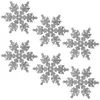 Piatti 8 pezzi Sottobicchieri natalizi con fiocchi di neve Decorazioni per l'isolamento domestico Tavolo da pranzo Fiocchi di neve Feltro Tovaglietta per tazze Bevande trasparenti