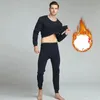 Sous-vêtements thermiques pour hommes Haute qualité hiver longs johns hommes sous-vêtements thermiques ensembles mince polaire matériau élastique doux col rond sous-vêtements 231130