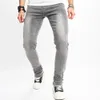 Jeans pour hommes 2023 Automne Streetwear Hommes Slim Simple Pantalon de couleur unie Mâle Élégant Jogging Pantalon Denim Casual 231129