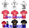 Version des fans des joueurs Stade Rennais 23 24 Gouiri Soccer Jerseys Rennes Maillot de Foot 2023 2024 SULEMANA BOURIDUD TERRIER Doue Traore Men Kid Kit Football Shirts