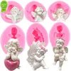 New 3D Cupid Angel Baby Silicone Fondant Molds Cake Decorating Tools Soap Resin Chocolate Candy Dessert Cupcake Kitchen Baking Mould