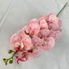 Dekorative Blumen 9 Köpfe Simulation Schmetterlingsorchidee 3D Real Touch Phalaenopsis Gefälschter Blumenstrauß für Hochzeitsdekoration