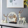 Decorative Objects Figurines Lucky Deer Elk Wealthy Fortune Symbol Animals Feng Shui TV Cabinet Ornaments Living Room Nordic Home Decor Decoration 231130