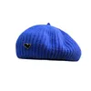 Chapéu elegante sem aba, boina para mulheres no outono e inverno, resistente ao calor e ao frio com forro de pelúcia, chapéu de amor, pele e pelúcia