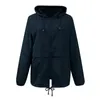 Damenjacken, Jacke für Kleider, Damen-Windbreaker-Regenmantel mit Kapuze, solider Damen-Reißverschlussmantel, leichter Tascheneinsatz