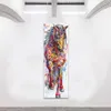 QKART Arte della parete Pittura Stampa su tela Immagine animale Stampe animali Poster Il cavallo in piedi per soggiorno Decorazioni per la casa Senza cornice LJ261c