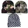 Beanie/Skull Caps Edizione Instagram Autunno/Inverno Viso Piccolo Cappello Caldo Studente Carino Modello Leopardo Mucca Cappello Lavorato a Maglia Cappello di Lana Netizen J231130