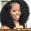 Syntetyczne peruki Rebecca koronkowe przednie krótkie peruki Bob Afro Kinky Curly Human Humn Hair Pre Stucked Bleached Nanots Remy Brazylijska peruka Y1B# 230227