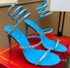 wedding crystal diamond snake luxury designer high heel Cleo Rene Caovilla women's