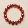 STRAND VINTAGE NATUURLIJKE 6/8/10MM90% ROOD CINNABAR ZINNOBER Round Ball Beads String Sieraden Bracelet voor mannen Women