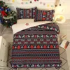 Bedding sets Christmas Snowflake Comforter Bedding Set Home Duvet Cover Warm el Decor King Queen Single 231129