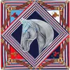Foulards 130 cm européen rétro géométrique rayure tête de cheval guerre femmes mode décoration écharpe soie