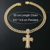 Hip Hop Cross Nuovo prodotto Collana a catena cubana unisex in lega versatile e creativa con diamanti