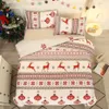 Bedding sets Christmas Snowflake Comforter Bedding Set Home Duvet Cover Warm el Decor King Queen Single 231129