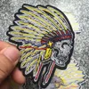 Özelleştirilmiş OEM Indian Skull Biker Rocker Demir Üzerine Dikiş Yaması Yama Motosiklet Biker Kulübü Mc Front Ceket Punk Yelek Yama Nakış Rozeti Çıkartma