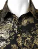 Casual overhemden voor heren Zilver Paisley luxe bedrukt bloemenoverhemd Heren bruiloft diner Afrikaanse overhemden Heren bruiloft diner Chemise Homme 231130