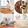 Blankets Swaddling Pizza Biscuit Shaped Blanket With Double-sided Fun Soft Flannel Blanket Food-theme Blankets For Bedding Sofa Carpet Multi Style R231130