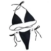 Costumi da bagno da donna 1 Set Buone donne 4 colori Bikini Mutandine Reggiseno push-up sexy super morbido Perizoma a vita alta Costumi da bagno Tessitura fine