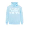 Felpe con cappuccio da uomo I Paused My Game To Be Here Novità Pullover Felpa con cappuccio da uomo Harajuku Normale Videogiocatore Gaming Streetwear