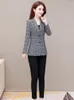 Damespakken Basis Blazer Woman Kleding Mode Stripe Lange Mouw Temperament Business Elegant Casual Outerwear Chic Tops Streetwear