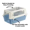 kennels pens Two Door Top Load Plastic Kennel Pet Carrier Basket for Dog Bed Blue 22-Inch Houses Dogs Small House Habitatsvaiduryd