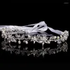 Pinces à cheveux Floralbride bohème filaire strass cristaux perles Floral mariage diadème bandeau mariée casque accessoires