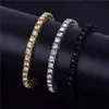 Catena a maglie 5mm Bracciale tennis con zirconi cubici Bracciale ghiacciato Argento oro Nero Hip Hop Matrimonio Cristallo Gioielli da uomo Presente Pulse306j